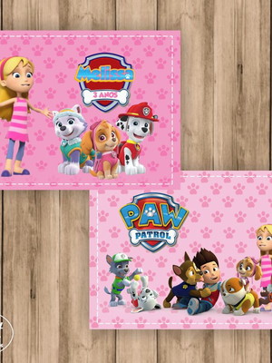 Jogo americano patrulha canina rosa