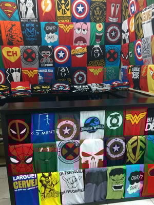 Kit com 5 camisetas