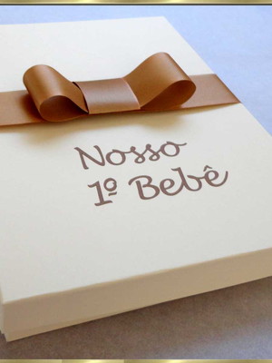 Caixa para diário do bebê e de gravidez