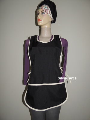 Cod 004 conjunto de avental bata e touca