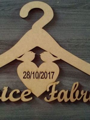 Cabide casamento personalizado mdf cru