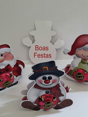 20 porta bombom de natal