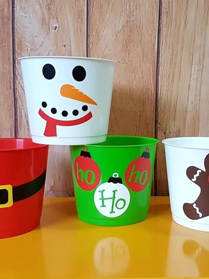 Balde de pipoca 1,5 litros natal para presente kit natalino