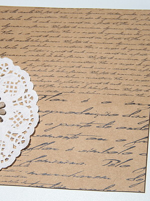 Convite rústico com envelope estampado