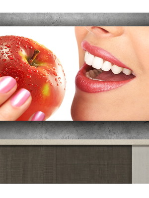 Adesivo dente decoração de consultorio dentista odonto s161