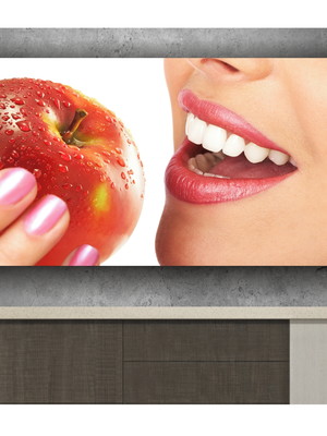 Adesivo dente decoração de consultorio dentista odonto s161