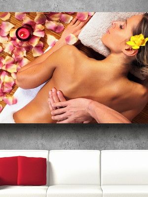 Adesivo parede spa salão beleza massagem estética s172