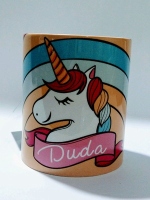 Caneca personalizada unicórnio arco íris