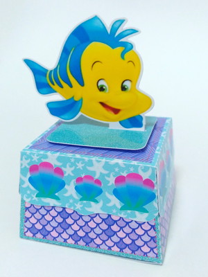 Caixa brownie pequena sereia - ariel