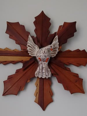 Divino espírito santo madeira 65x65cm