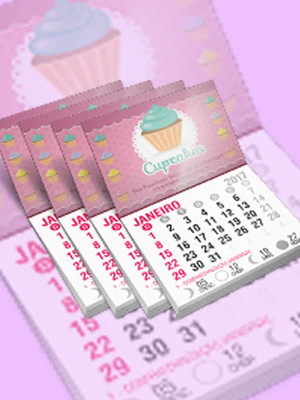 Imã de geladeira com calendário 2024