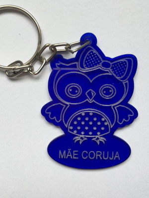 Chaveiro coruja acrílico