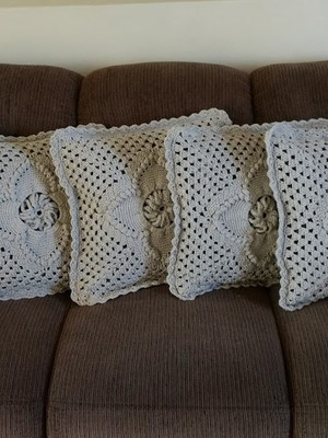 Almofada de crochê