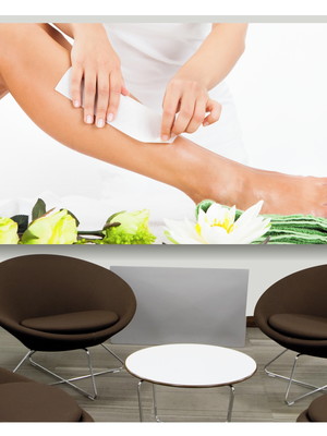 Papel de parede adesivo beleza depilação 2x1m estética s258