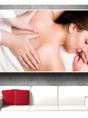 Adesivo parede estetica massagem fisioterapia clinica s281