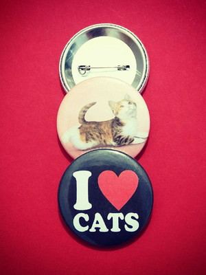 Kit (2) buttons: gatos