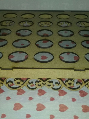 Porta tubetes provençal em mdf cru