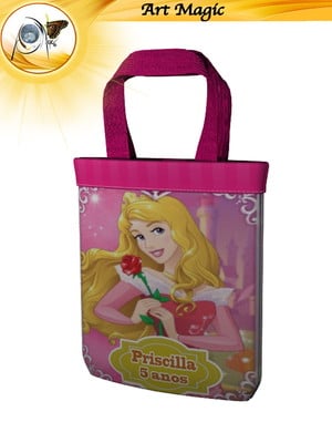 Sacolinha surpresa princesa aurora 17cmx14cm
