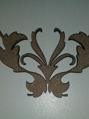 Aplique arabesco cantoneira - mdf cru 3m