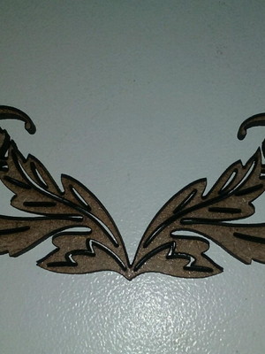 Aplique arabesco cantoneira - mdf cru 3m