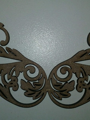 Aplique arabesco cantoneira - mdf cru 3m