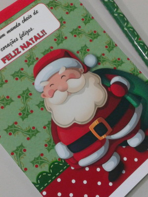 Promoção bloquinho de natal com lápis