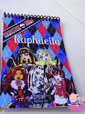 Bloquinho personalizado monster high
