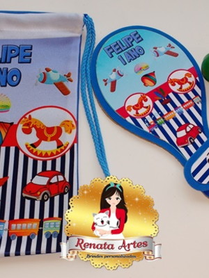 Mochila ping pong tema brinquedos