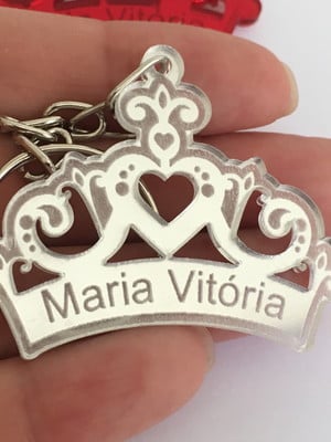 Chaveiro coroa espelhada 3