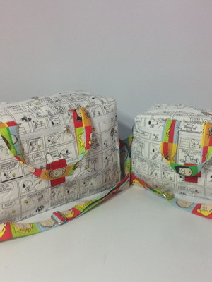 Jogo 2 bolsas maternidade g e m snoopy
