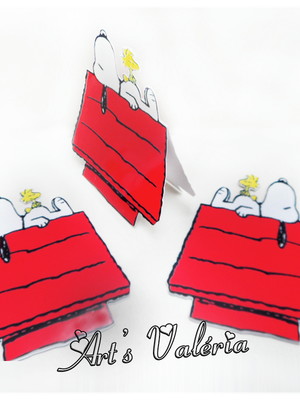 Aplique para caixinha de acrílico casa do snoopy