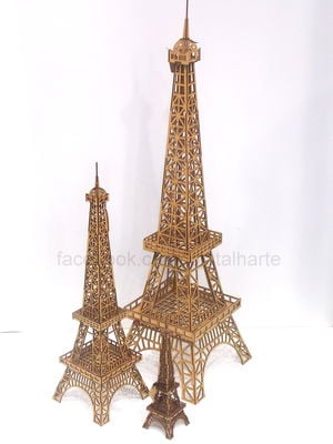 Torre eiffel m. quebra cuca 3d. miniatura em mdf.
