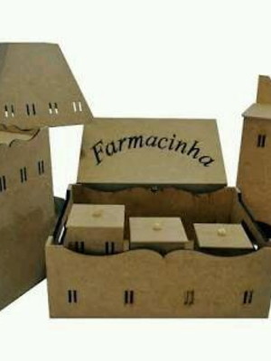 Kit higiene bebê mdf cru 8 peças