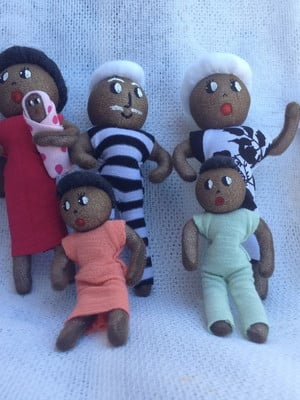 Família terapêutica kit 01 familia branca + 01 familia negra