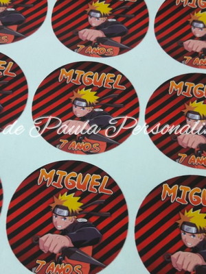 Adesivo latinha naruto