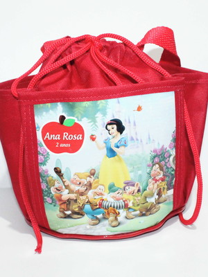 Bolsa bujão branca de neve vermelha