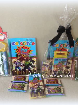 Kit de colorir vingadores com massinha de modelar