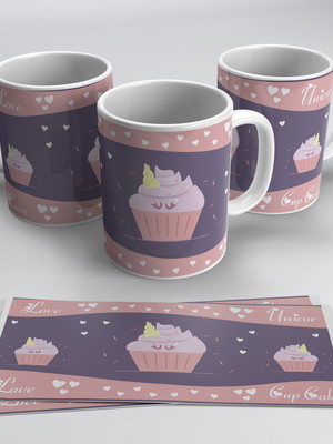 Caneca unicórnio love cup cake