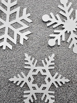 Recorte-aplique flocos de neve