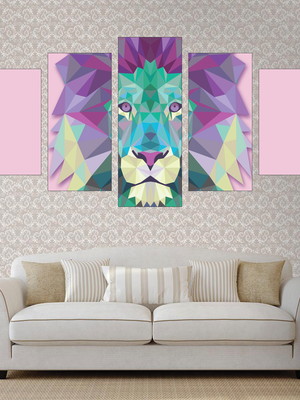 Quadro animais leão tela canvas an56c5p
