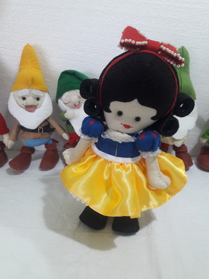 Branca de neve e os sete anões em feltro