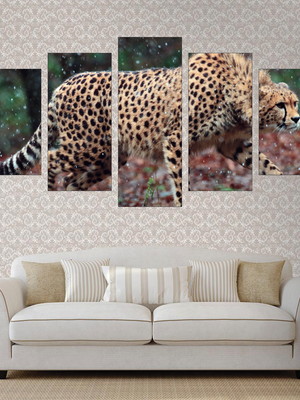 Quadro onça animais tela canvas an62c5p