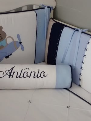 Kit berço urso aviador - 382a básico