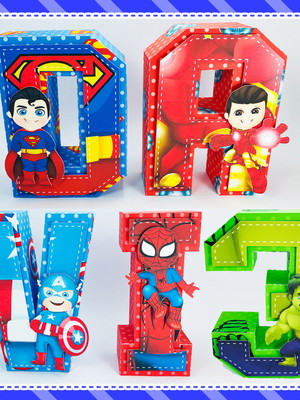 Letras 3d vingadores