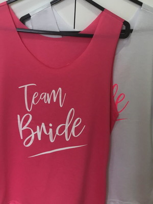 Camiseta regata despedida solteira team bride