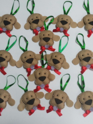 Chaveiro ou enfeite de arvore de natal cachorrinho