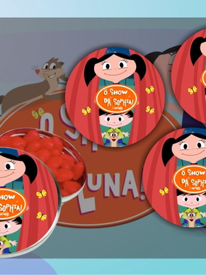 Adesivo para latinha show da luna