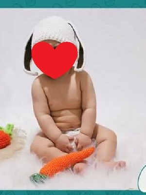 Conjunto coelho de crochê