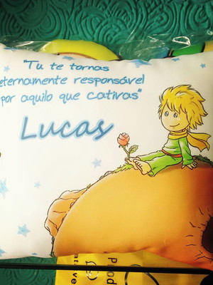 Pequeno principe - almofada - com nome (personalizada)