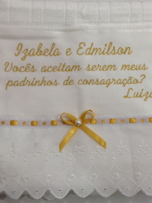 Toalha convite para padrinhos